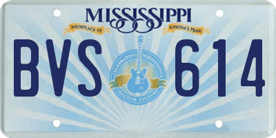 MS license plate BVS614