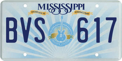 MS license plate BVS617