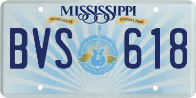 MS license plate BVS618