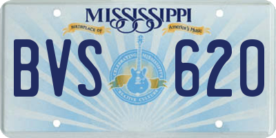 MS license plate BVS620