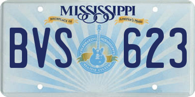 MS license plate BVS623