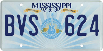 MS license plate BVS624