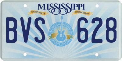 MS license plate BVS628