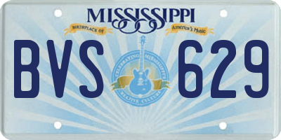 MS license plate BVS629