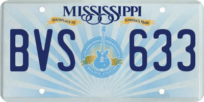 MS license plate BVS633