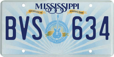 MS license plate BVS634