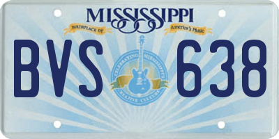 MS license plate BVS638