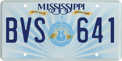 MS license plate BVS641