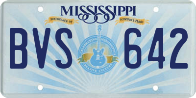 MS license plate BVS642