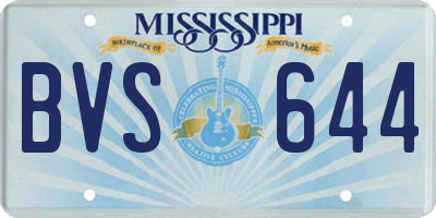 MS license plate BVS644