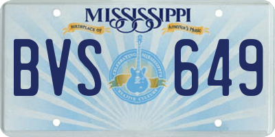 MS license plate BVS649