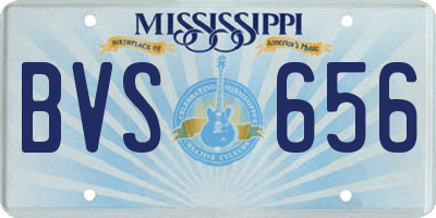 MS license plate BVS656