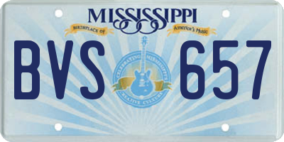 MS license plate BVS657