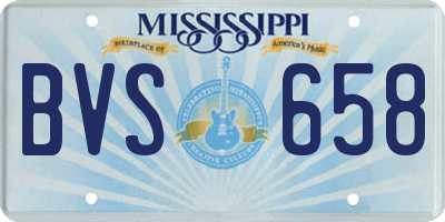 MS license plate BVS658