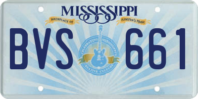MS license plate BVS661