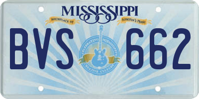 MS license plate BVS662