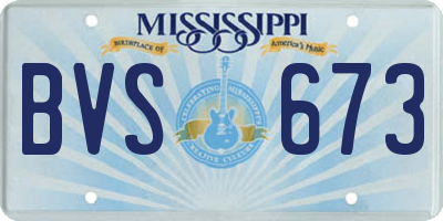 MS license plate BVS673