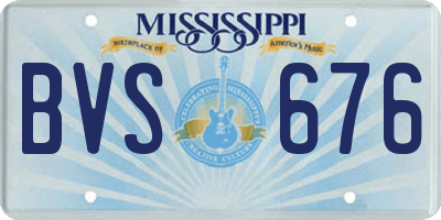 MS license plate BVS676