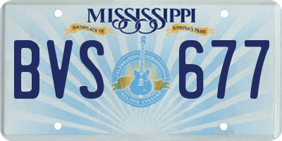 MS license plate BVS677