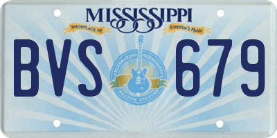MS license plate BVS679