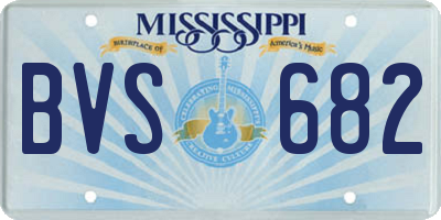 MS license plate BVS682