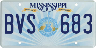 MS license plate BVS683