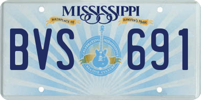 MS license plate BVS691