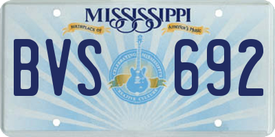 MS license plate BVS692