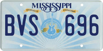 MS license plate BVS696