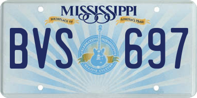 MS license plate BVS697