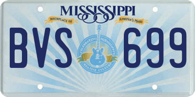 MS license plate BVS699