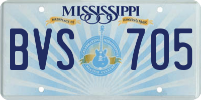MS license plate BVS705