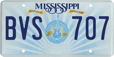 MS license plate BVS707
