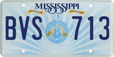 MS license plate BVS713