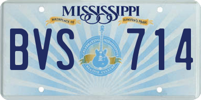 MS license plate BVS714