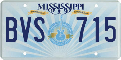 MS license plate BVS715