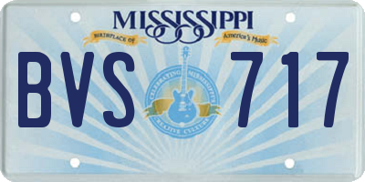 MS license plate BVS717