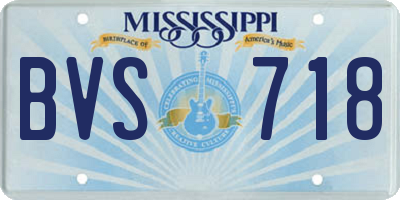 MS license plate BVS718