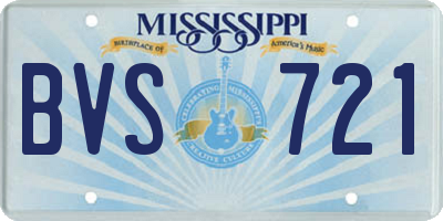 MS license plate BVS721