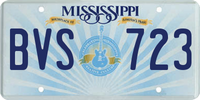 MS license plate BVS723