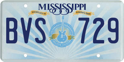 MS license plate BVS729