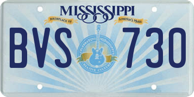 MS license plate BVS730