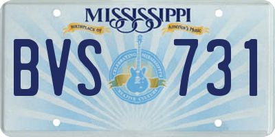 MS license plate BVS731