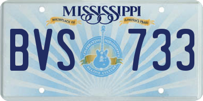 MS license plate BVS733