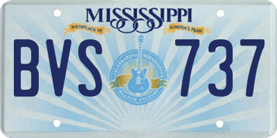 MS license plate BVS737