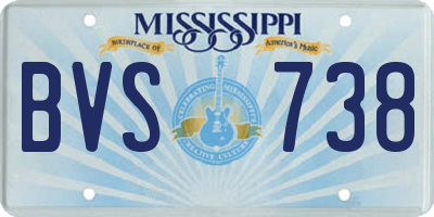 MS license plate BVS738