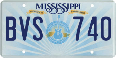 MS license plate BVS740