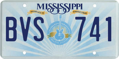 MS license plate BVS741