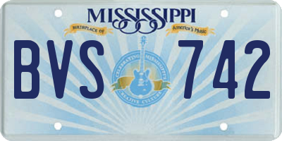 MS license plate BVS742