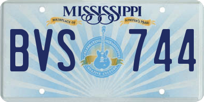 MS license plate BVS744